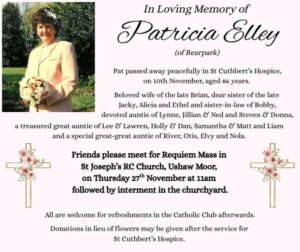 Patricia Elley Bearpark Death: